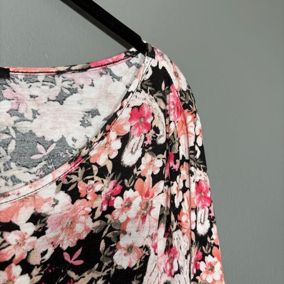 Annabelle Women's Cottagecore Pink Floral T-Shirt Dress - Size Medium - Grunge - Picture 2 of 6